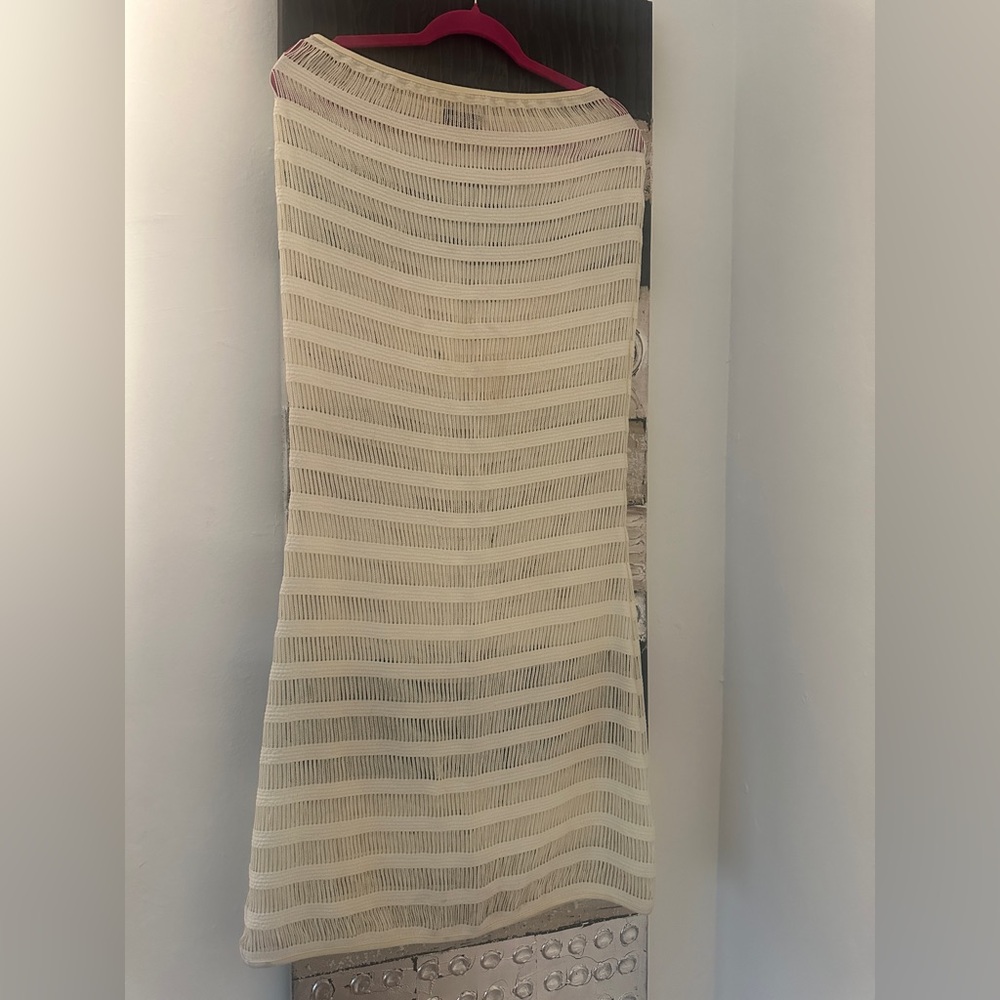 PrettyLittleThing Cream Knit Skirt